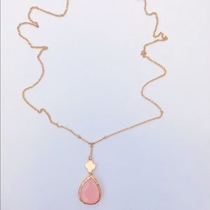 🦄 3/$25 Pastel Pink & Gold Teardrop Necklace